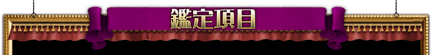 鑑定項目 鑑定項目