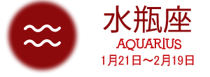 水瓶座 AQUARIUS 1月21日〜2月19日